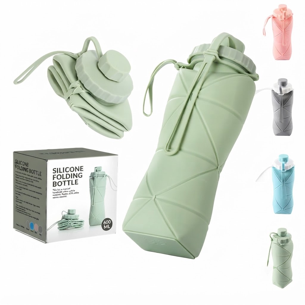 600ml Silicone Foldable Travel Bottle