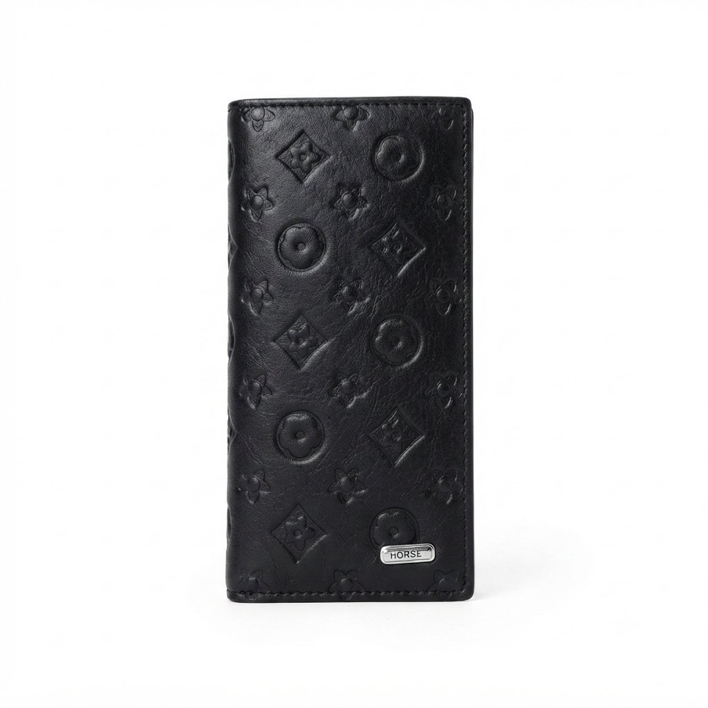 Premium Slim Leather Wallet | 12 Card Slots | Black