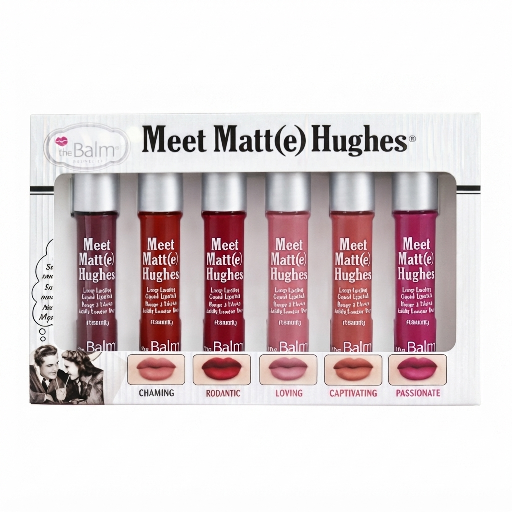Set of 6 colorful flavored lip glosses