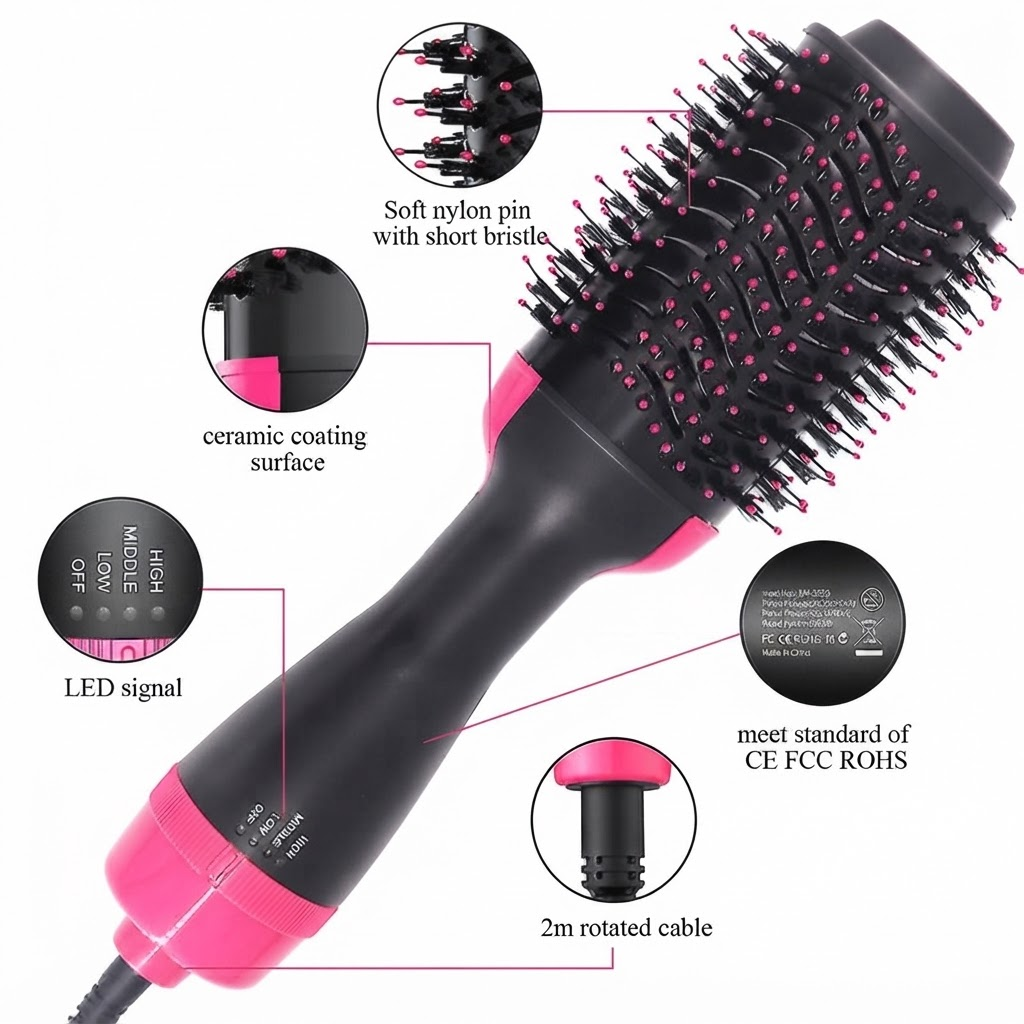 3-in-1 Hair Styler & Dryer Brush