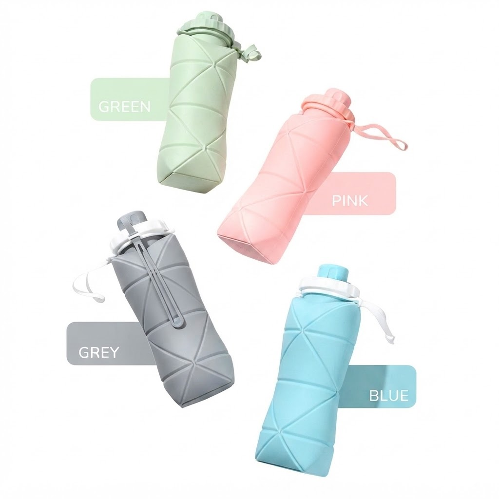 600ml Silicone Foldable Travel Bottle