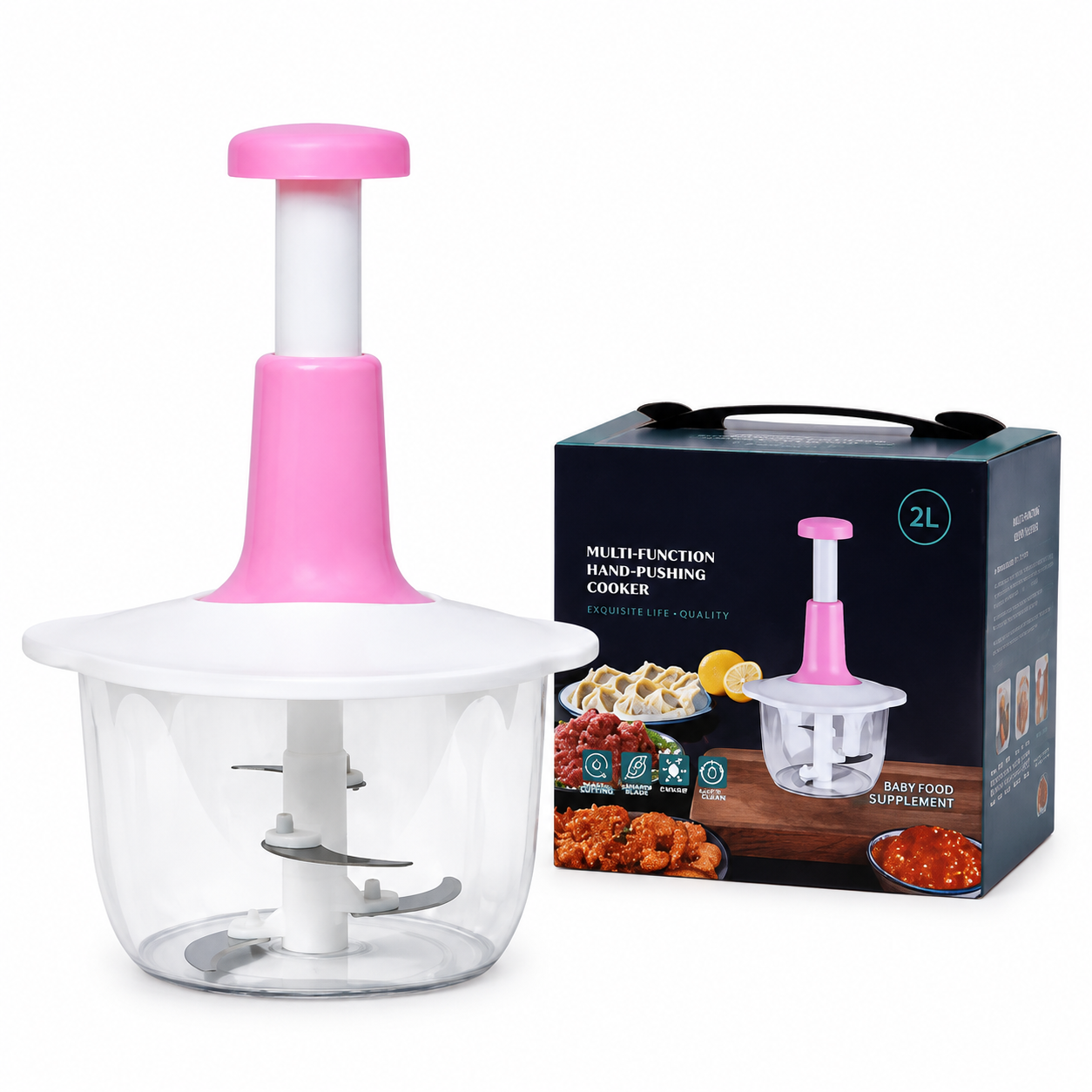 2L Manual Kitchen Chopper