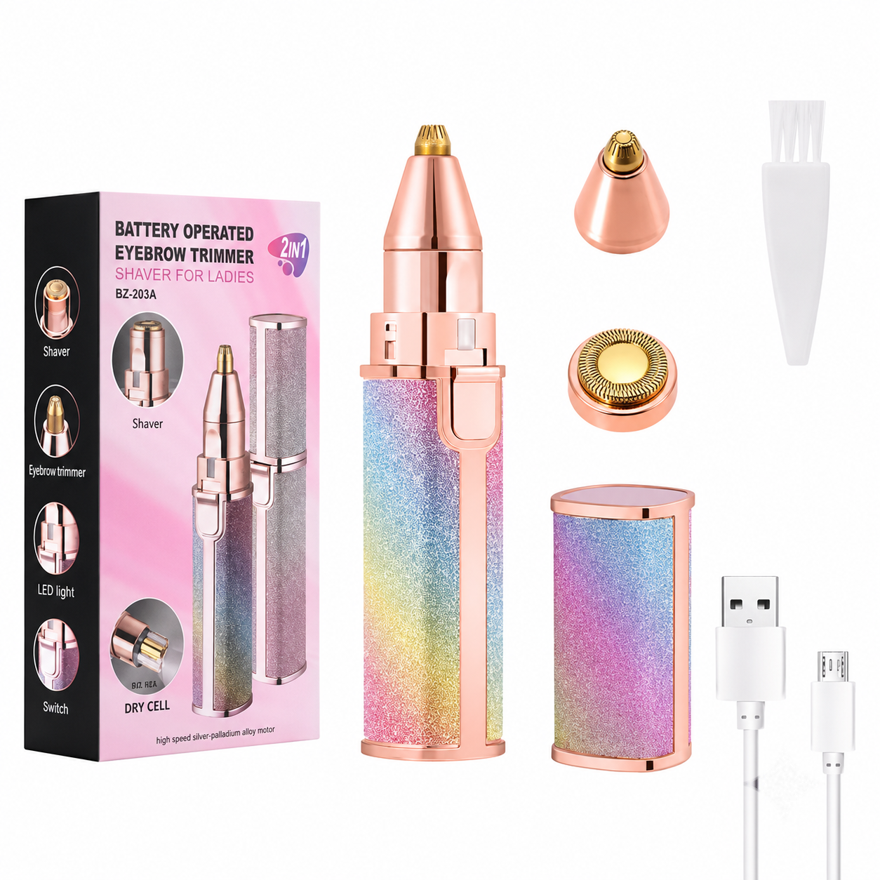 2-in-1 Painless Eyebrow Trimmer