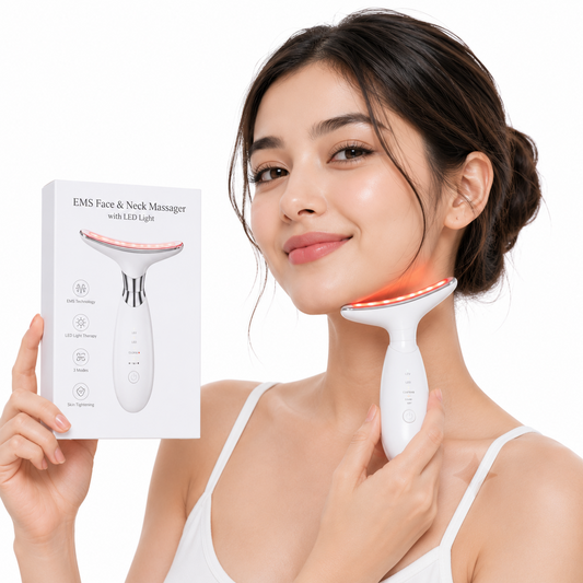 EMS Face & Neck Massager with LED Light