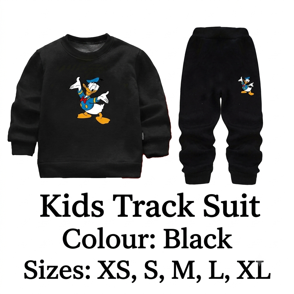 Kids Black Duck Fleece Tracksui