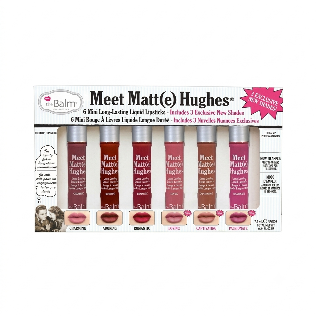 Set of 6 colorful flavored lip glosses