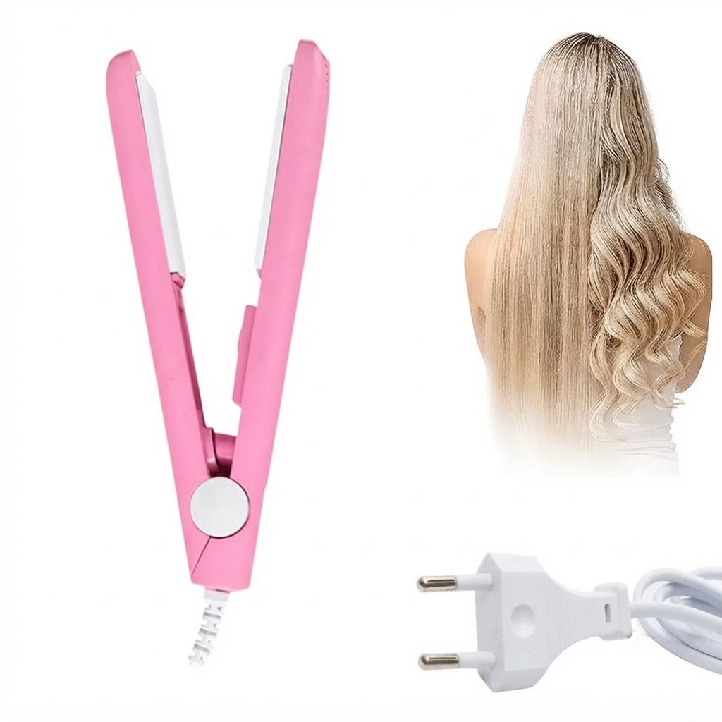 2-in-1 Mini Hair Straightener & Curler