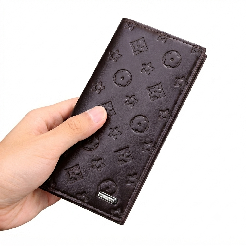 Premium Slim Leather Wallet | 12 Card Slots | Black