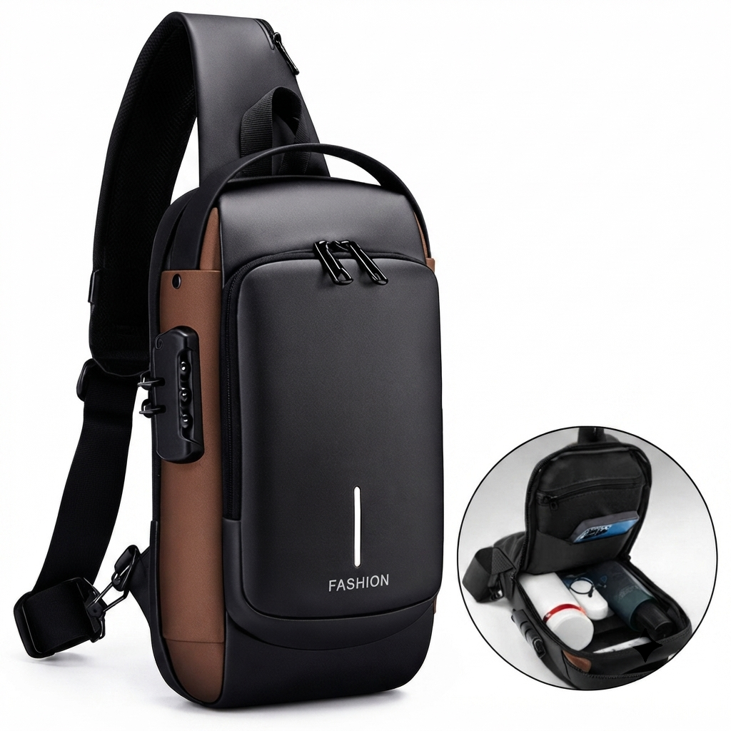 password Lock Travel Sling Bag
