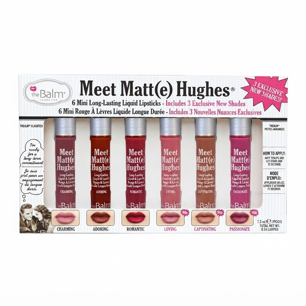 Set of 6 colorful flavored lip glosses