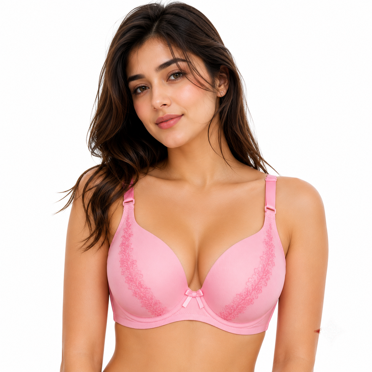 Silk Embroidered Padded Bra