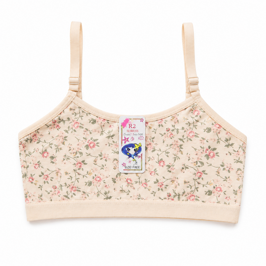Soft Cotton Teen Bra – Beige