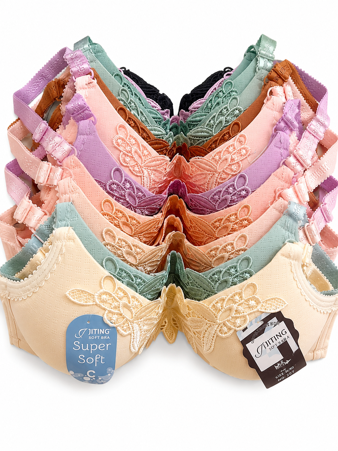 Mid Flower Padded Comfort Bra